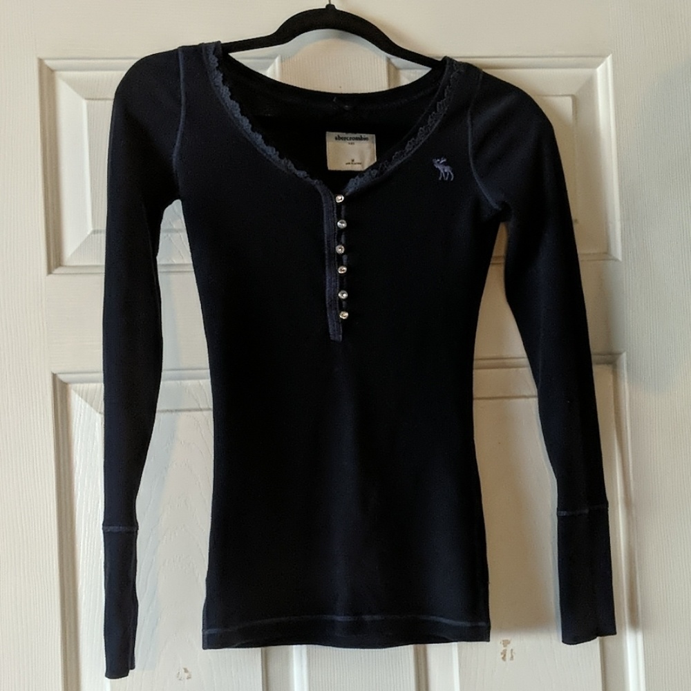 Blue Abercrombie kids long sleeve